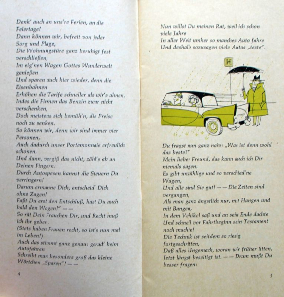 Lloyd Alexander Modelprogram 1958 "Heitere Alexanderfibel" Carbrochure  (10319)